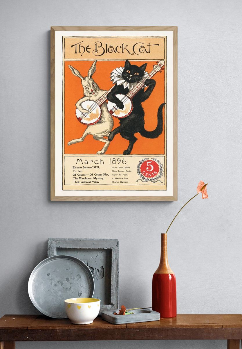 Black Cat, March (1896) chromolithograph. — room view 3