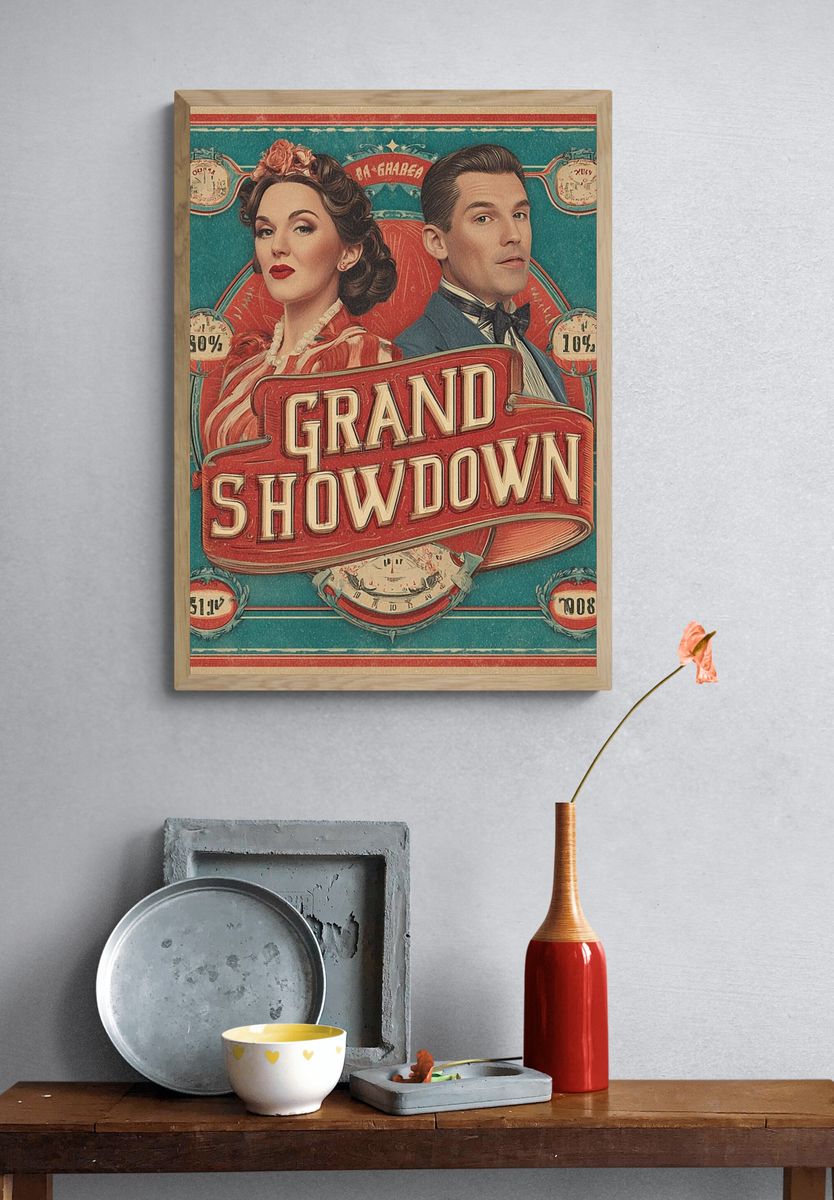 Grand Showdown Vintage Poster. — room view 3