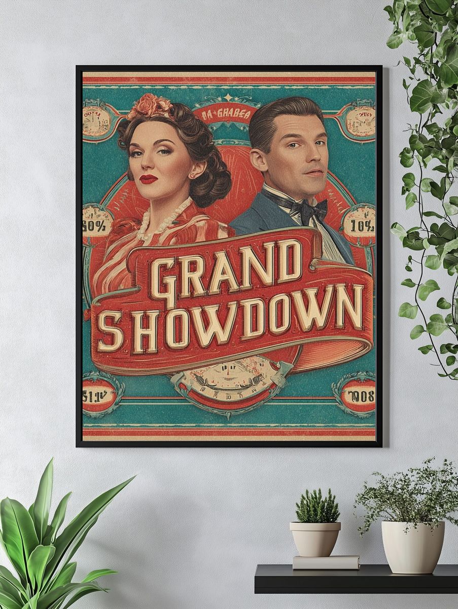 Grand Showdown Vintage Poster. — room view 4