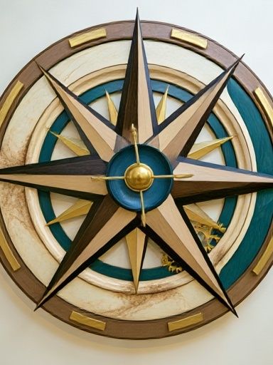 Nautical Compass Rose Vintage Poster. poster detail