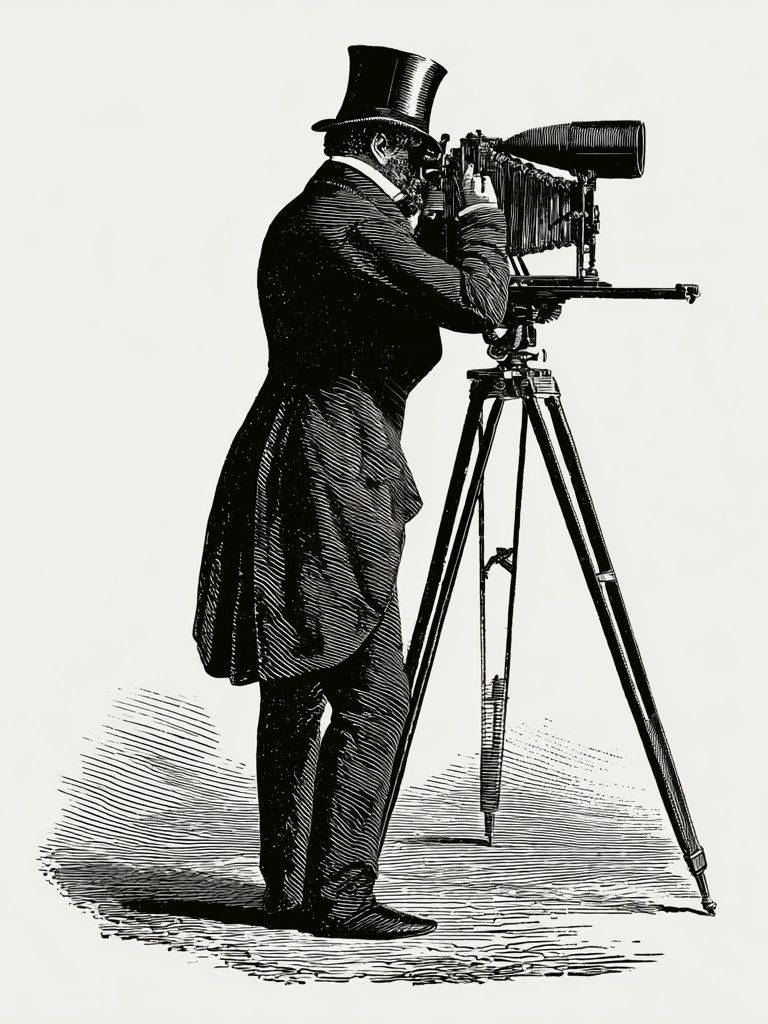 Vintage Photographer Illustration Poster. poster — vintage art