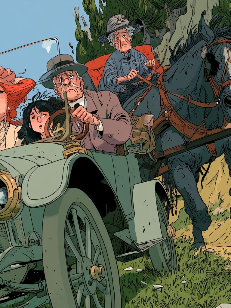 Vintage Horse Carriage Chase Poster. poster detail