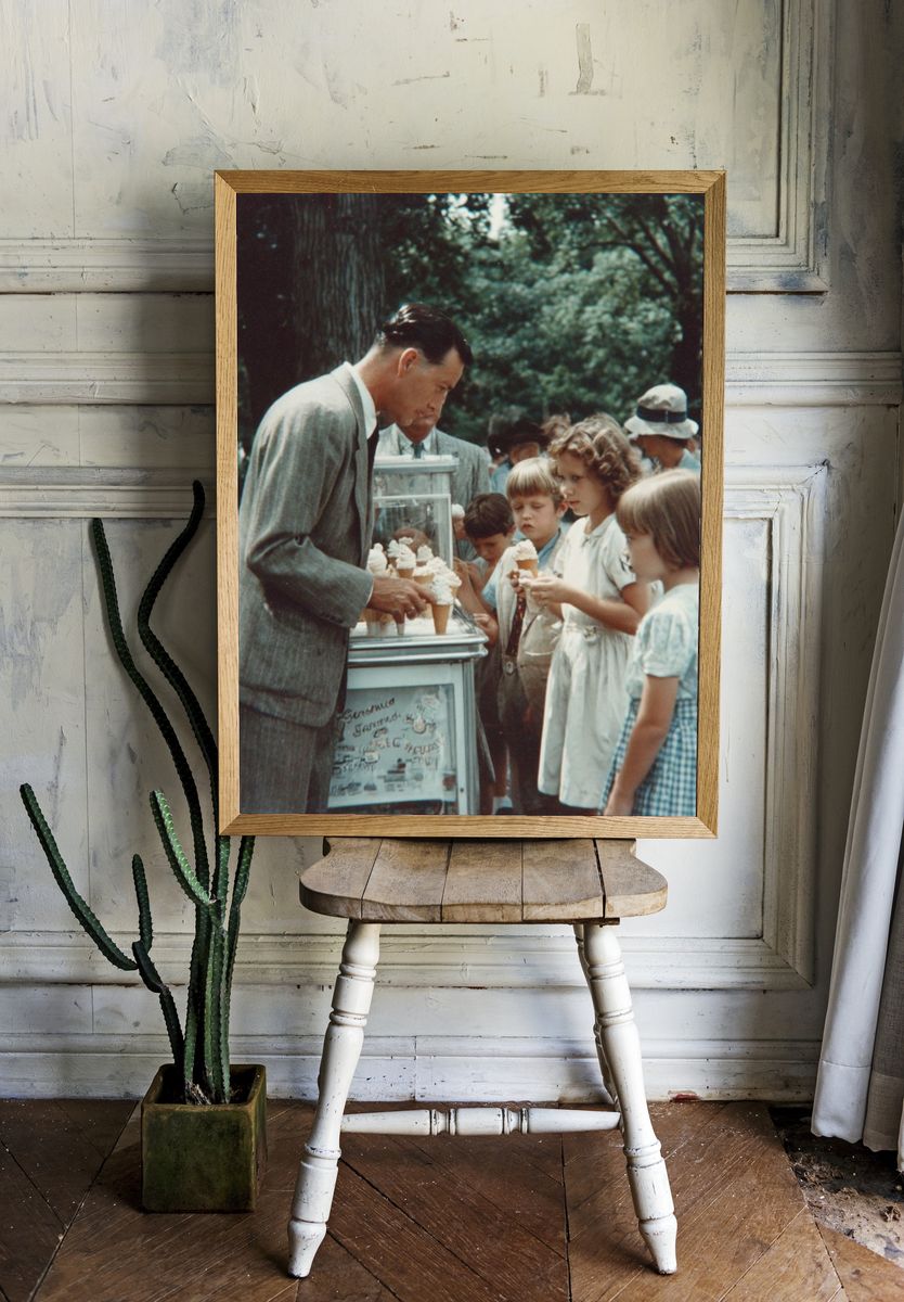 Vintage Ice Cream Stand Poster. — room view 1