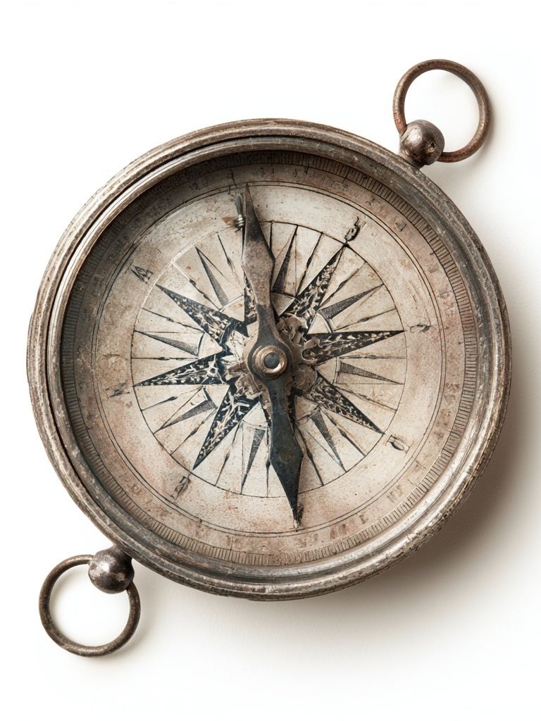 Vintage Compass Print. poster detail
