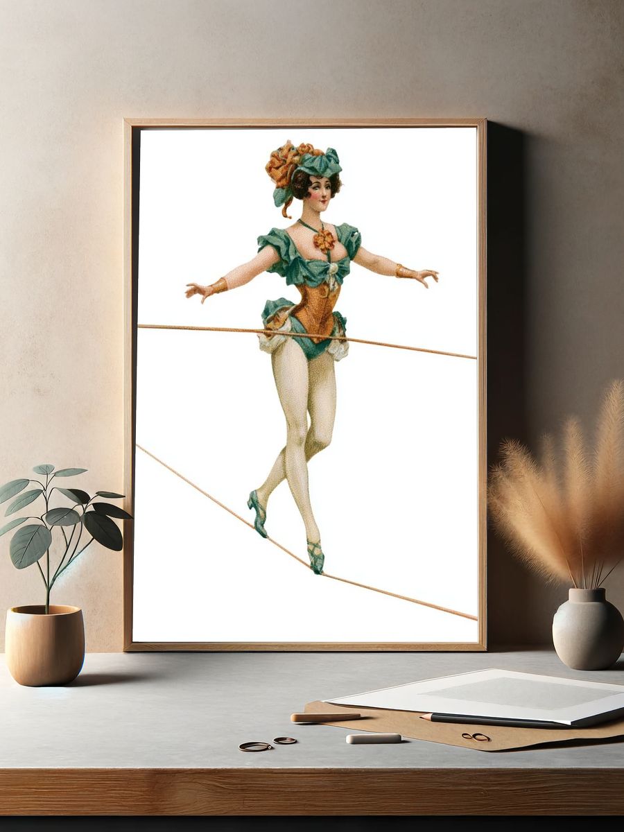 Vintage Tightrope Dancer Poster. — room view 2