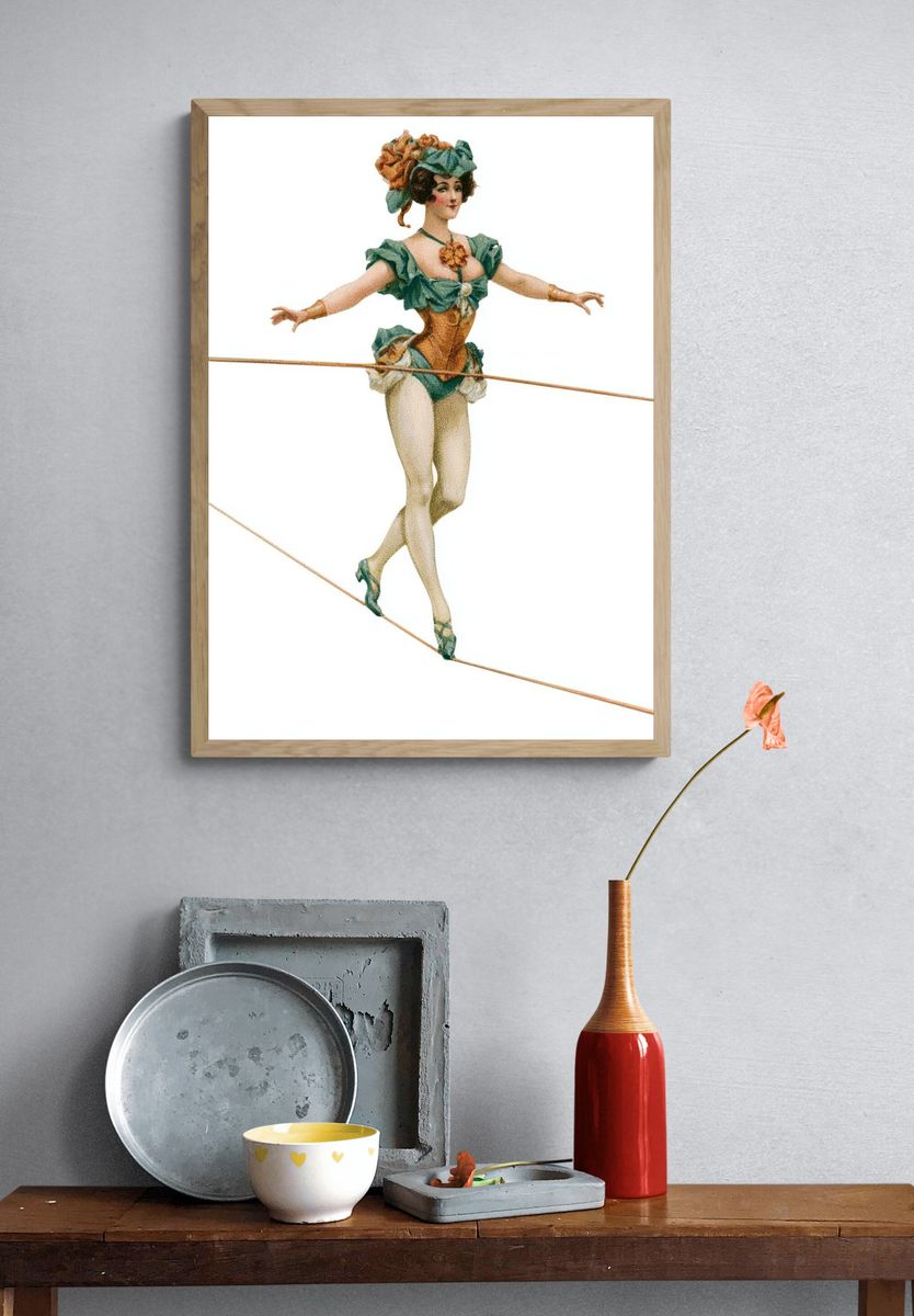 Vintage Tightrope Dancer Poster. — room view 3