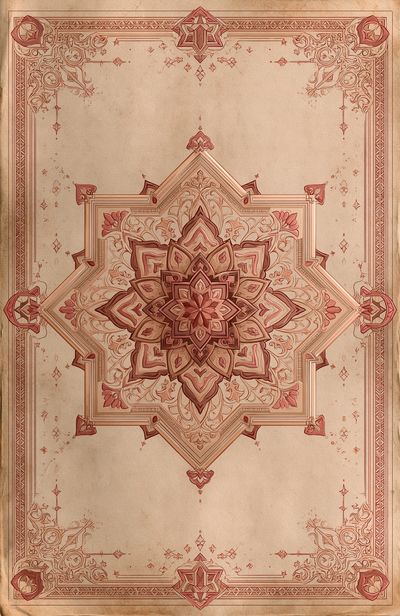 Ornate Mandala Vintage Print.