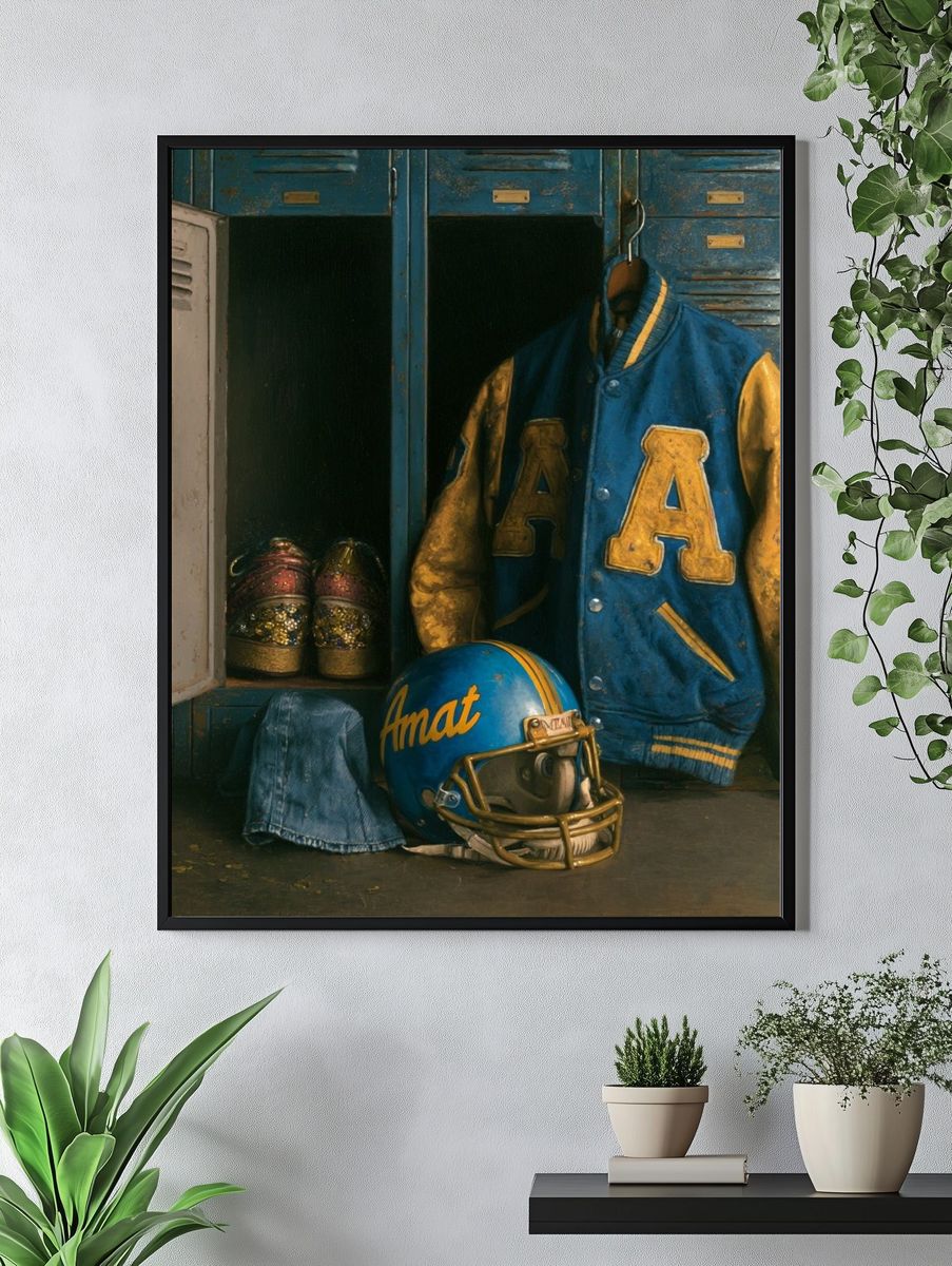 Vintage Varsity Locker Room Poster. — room view 4