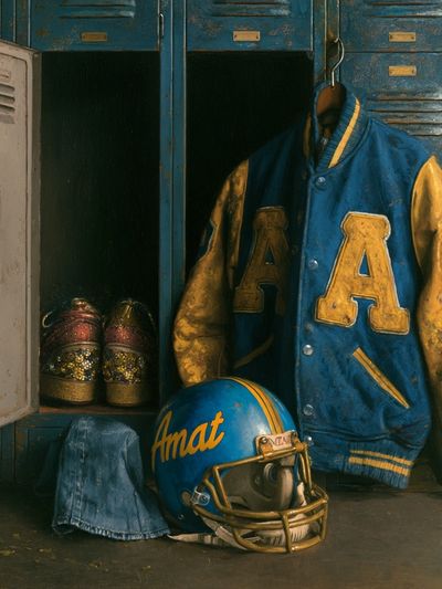 Vintage Varsity Locker Room Poster. poster