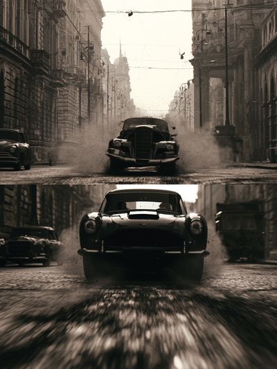 Vintage Street Racing Cars Poster. poster