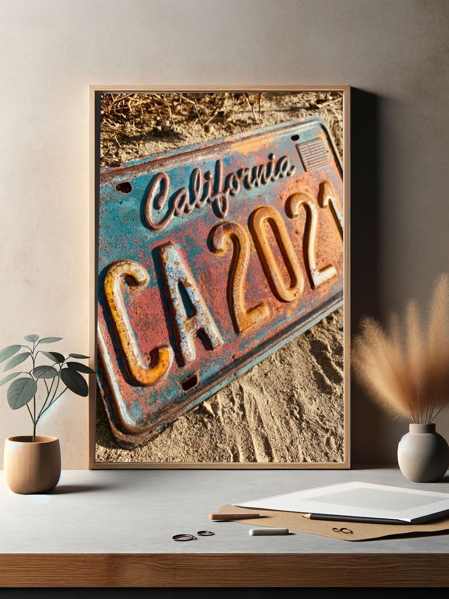 California CA 2021 Vintage Poster. — room view 2
