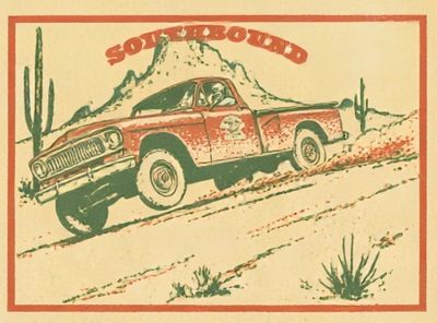 Southbound Desert Truck Vintage Poster.