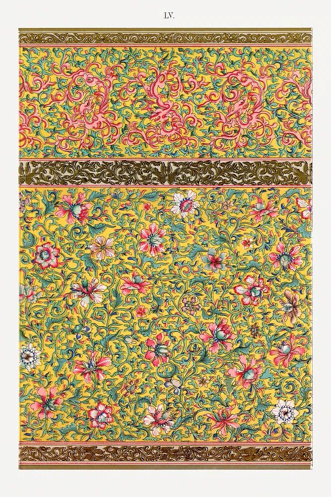 Floral Ornamental Pattern Vintage Print. poster — vintage art