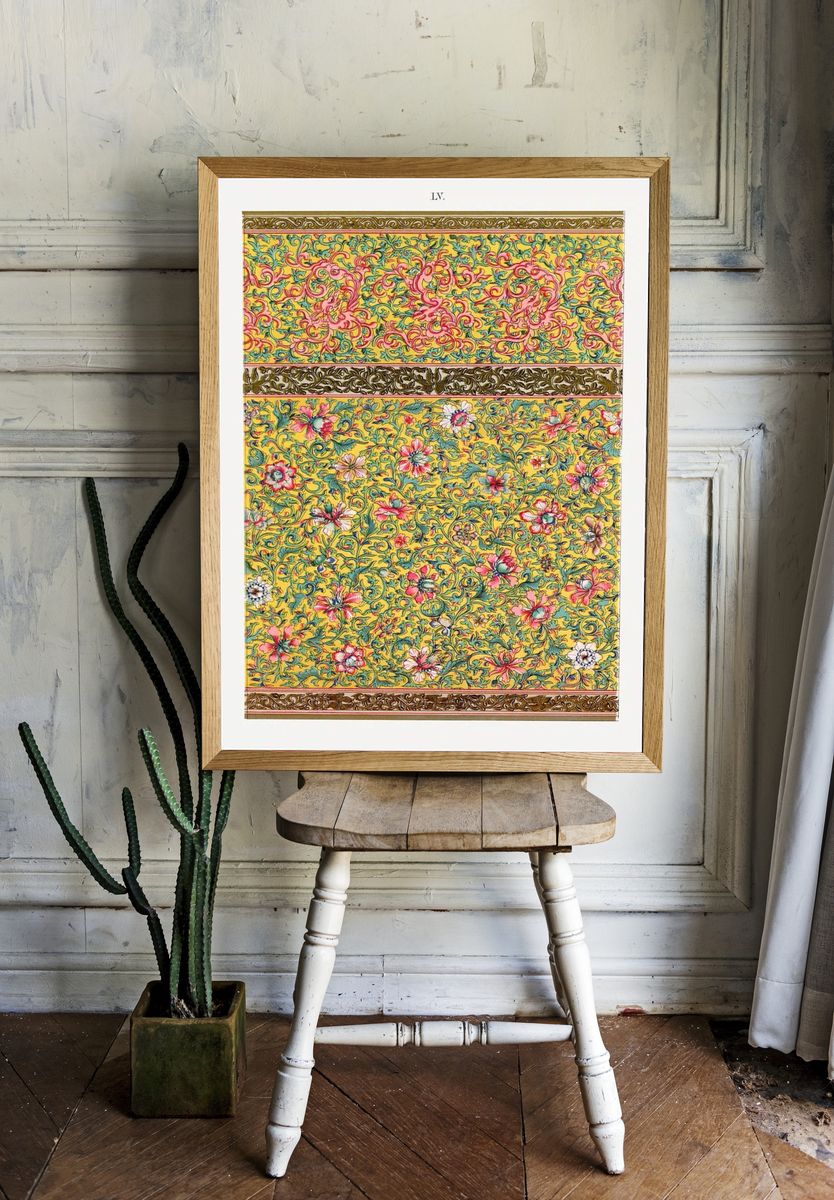 Floral Ornamental Pattern Vintage Print. — room view 1