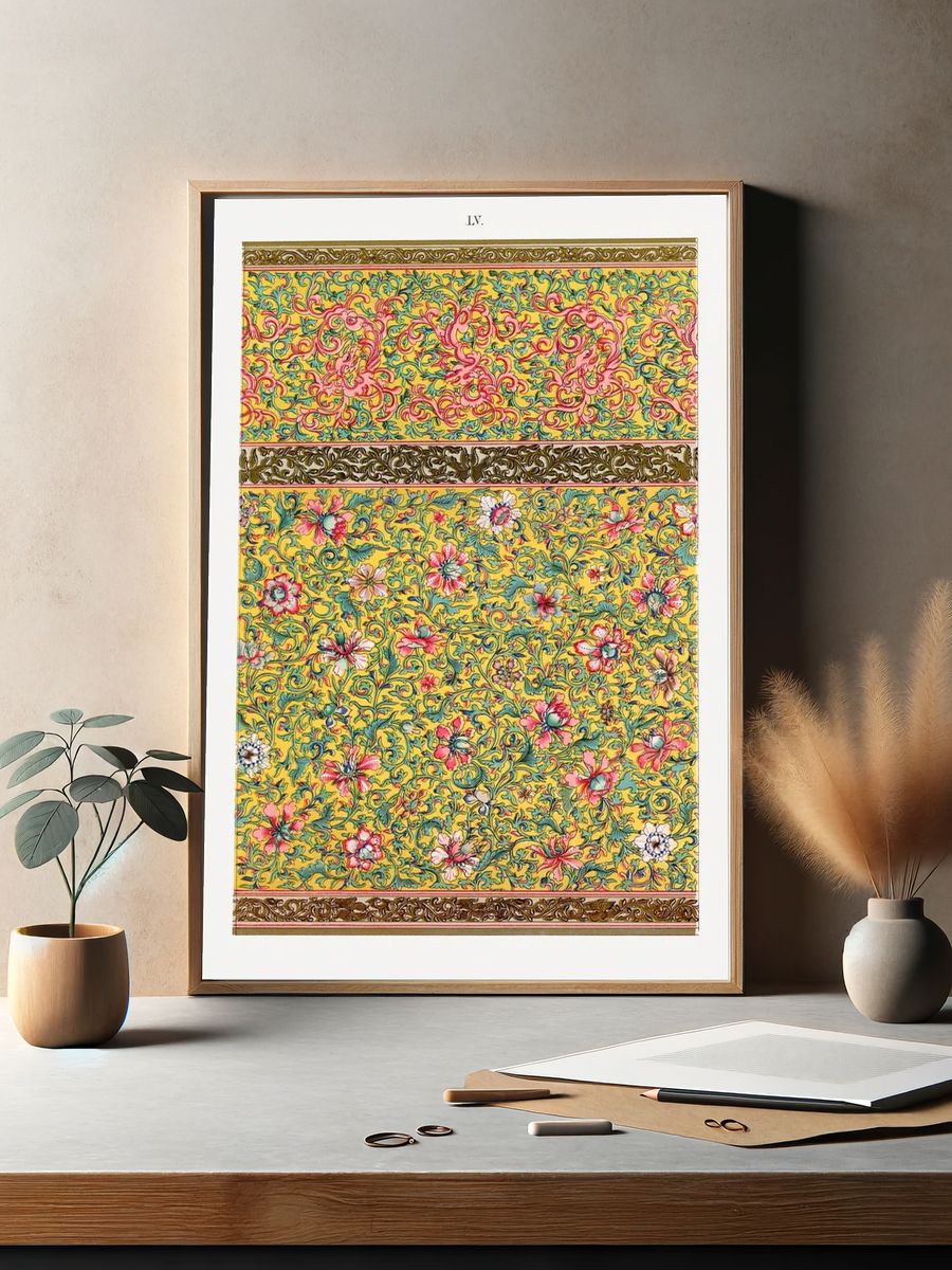 Floral Ornamental Pattern Vintage Print. — room view 2