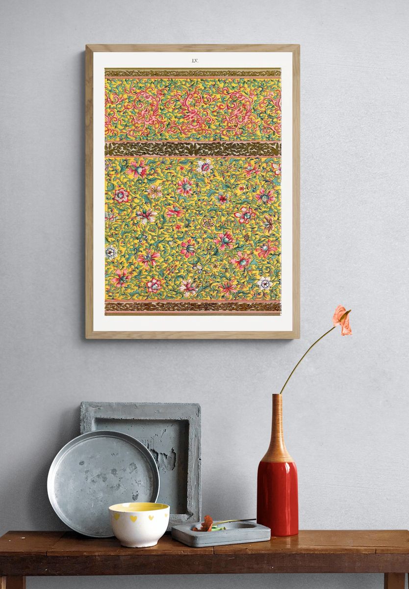 Floral Ornamental Pattern Vintage Print. — room view 3