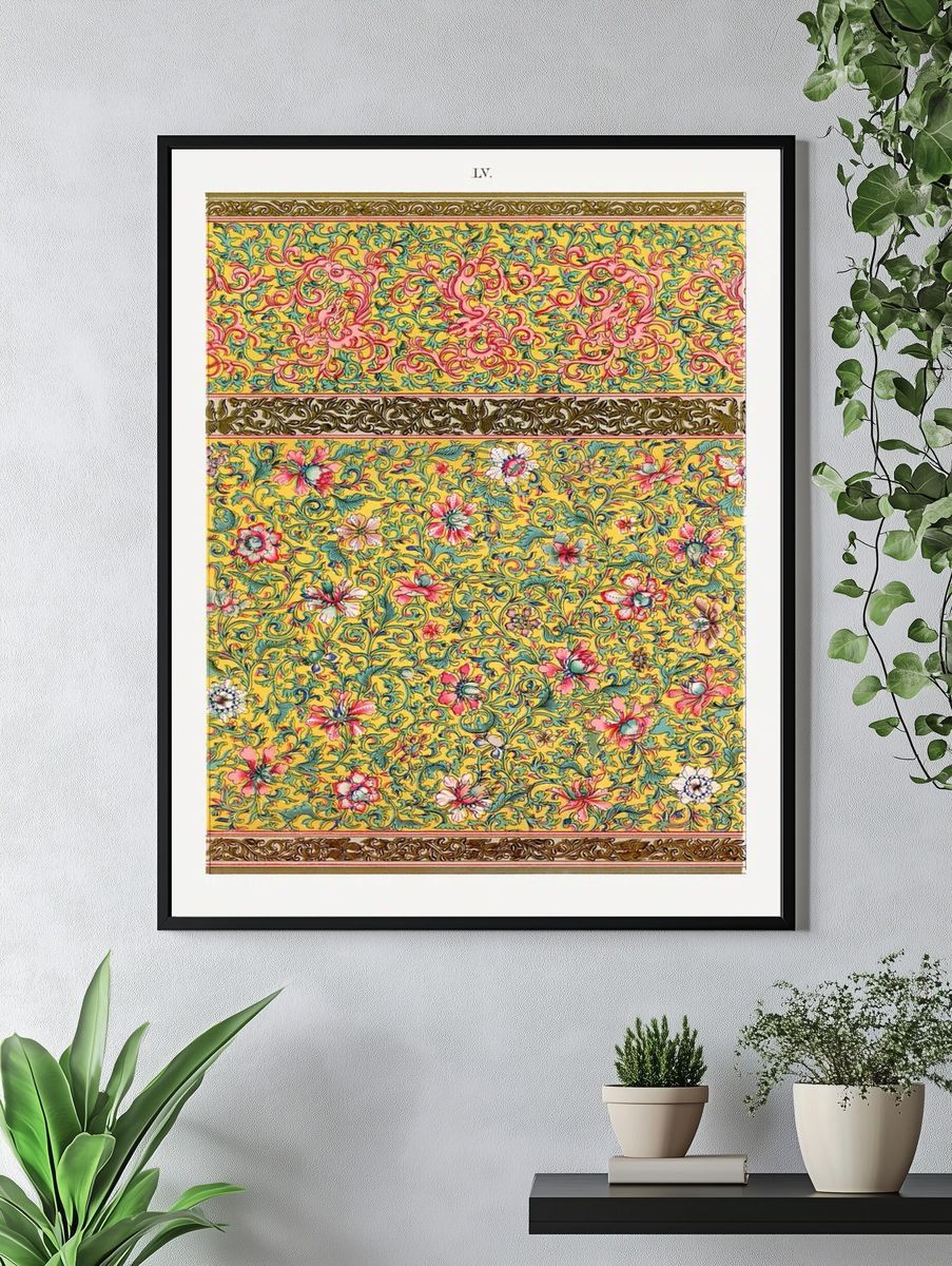 Floral Ornamental Pattern Vintage Print. — room view 4