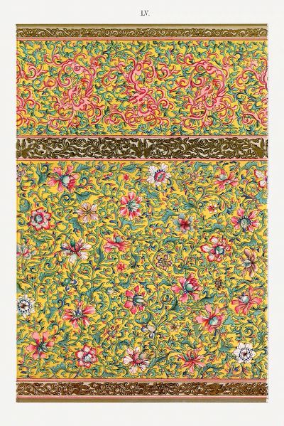 Floral Ornamental Pattern Vintage Print. poster