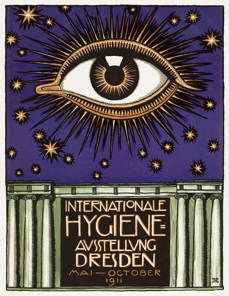 International Hygiene Exhibition Dresden (1911). poster detail