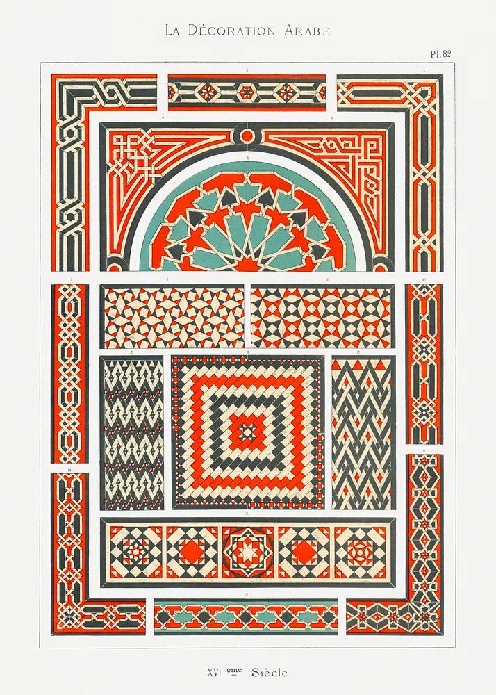 La Decoration Arabe, plate no. poster — vintage art