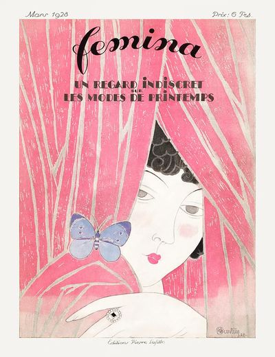 Fashion Magazine as Temptress, Femina. poster
