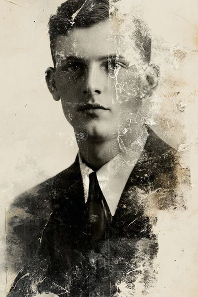 Vintage Male Portrait Print. poster