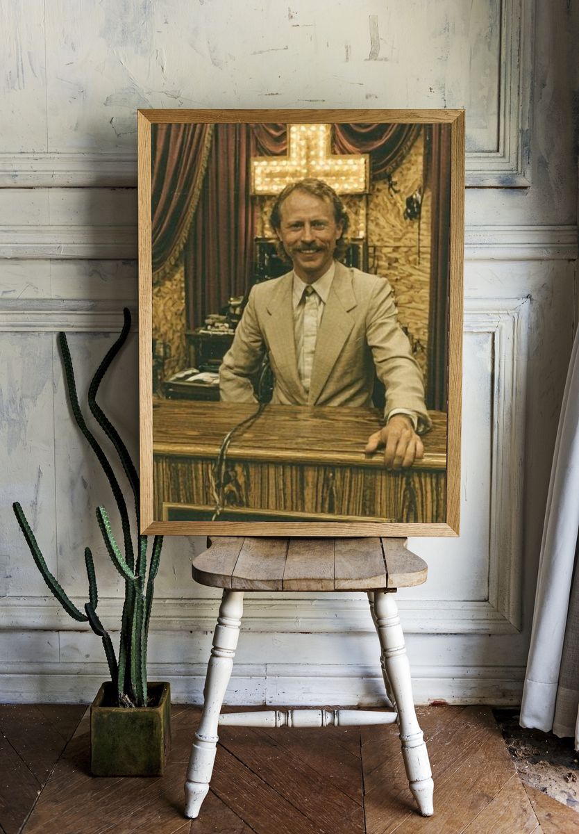 Vintage Portrait in Theater Lobby Poster. room preview