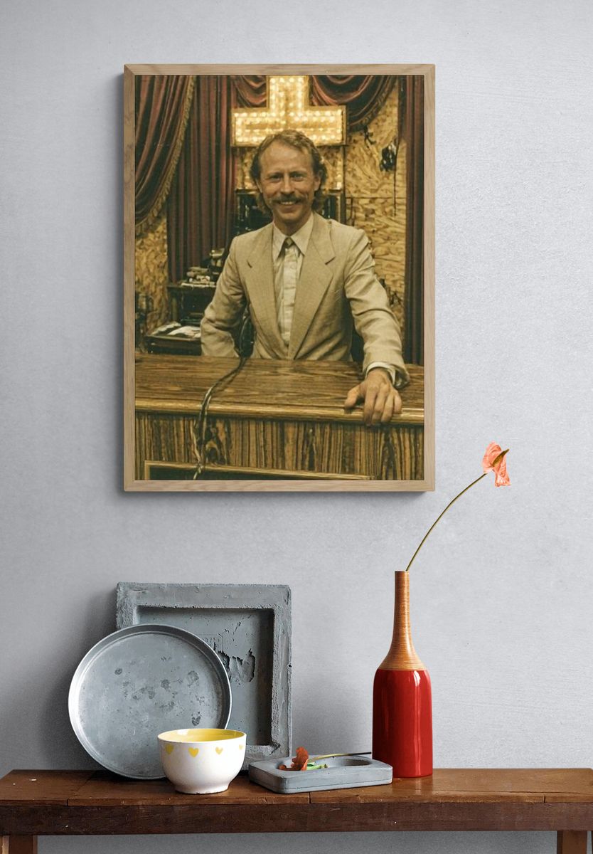 Vintage Portrait in Theater Lobby Poster. — room view 3