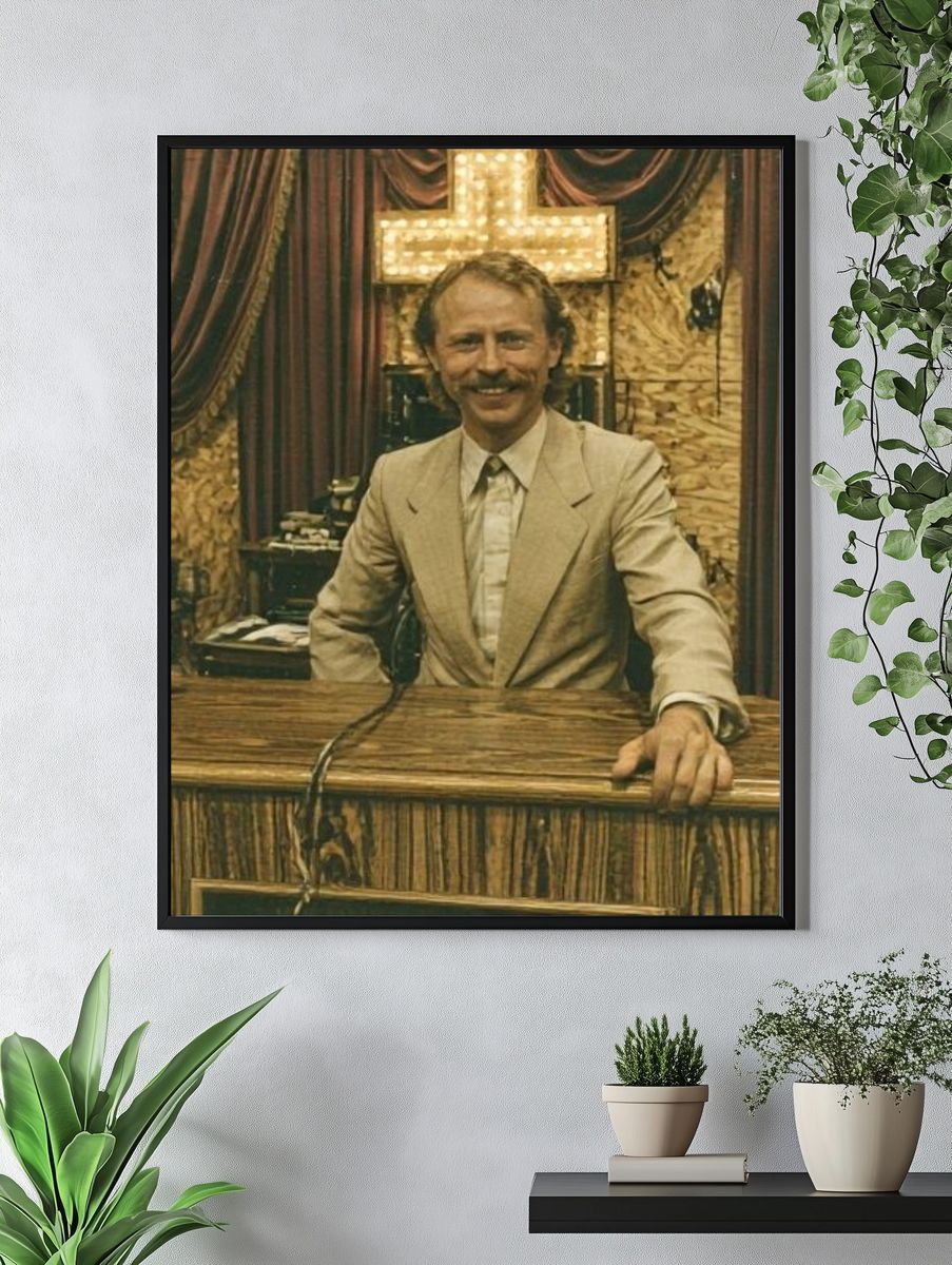 Vintage Portrait in Theater Lobby Poster. — room view 4