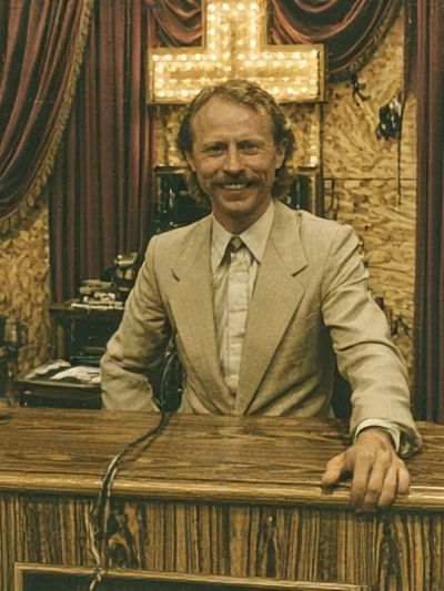 Vintage Portrait in Theater Lobby Poster.