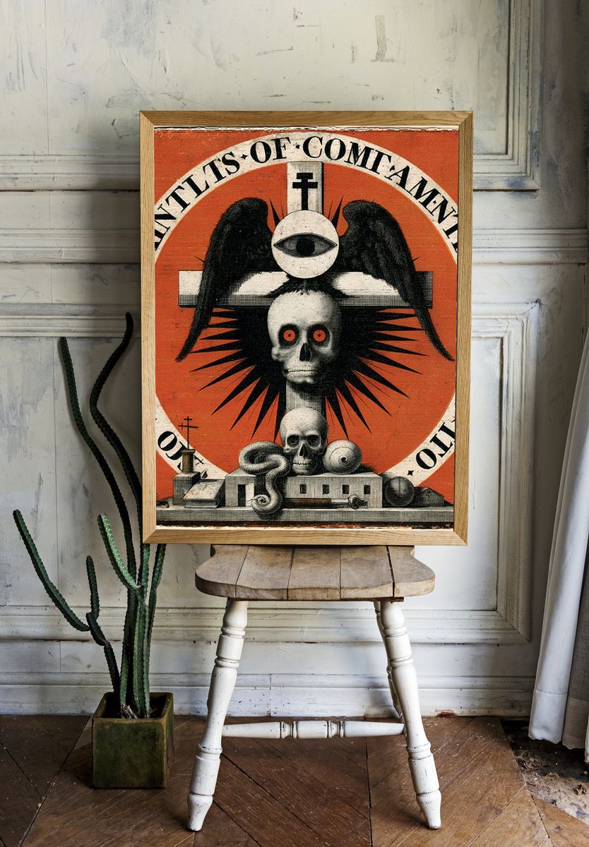 Memento Mori Surrealism Poster. room preview