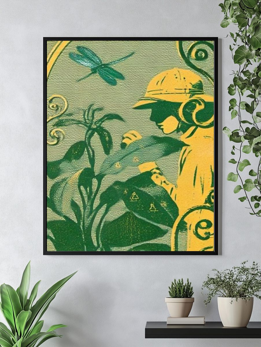 Jungle Explorer Vintage Poster. — room view 4