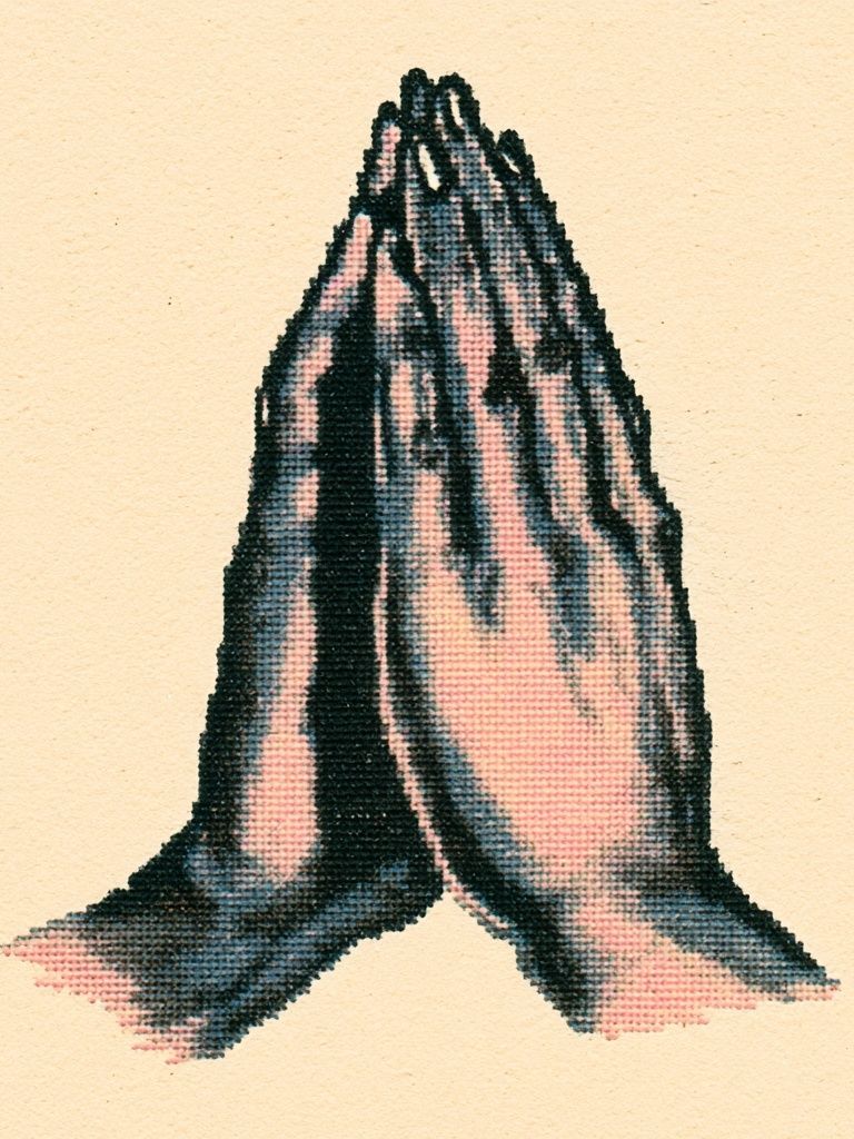 Praying Hands Vintage Print. poster detail