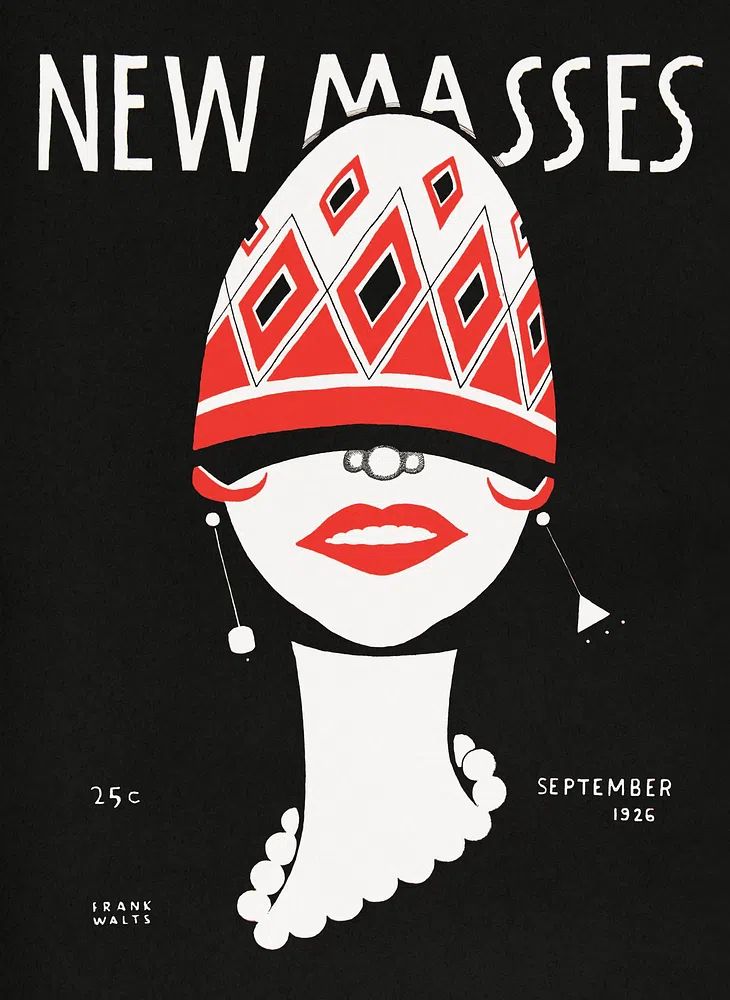 New Masses (1926) Frank Walts. poster — vintage art