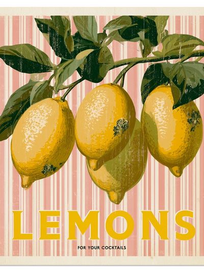 Lemons Vintage Poster.