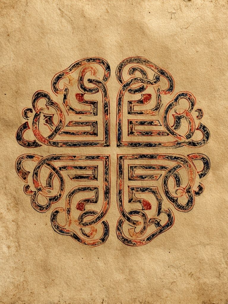 Ornamental Monogram Vintage Print. poster — vintage art