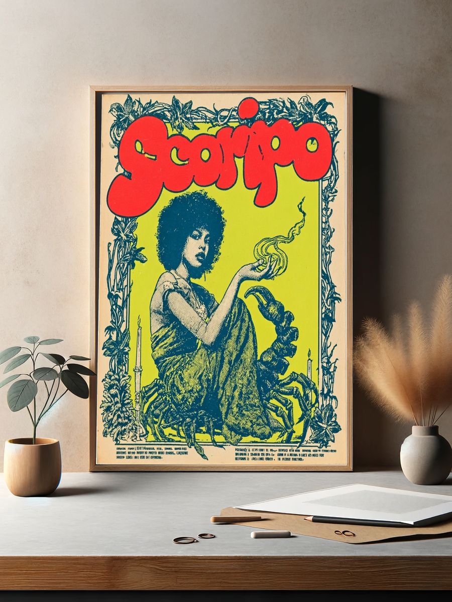 Sourpuss Psychedelic Vintage Poster. — room view 2