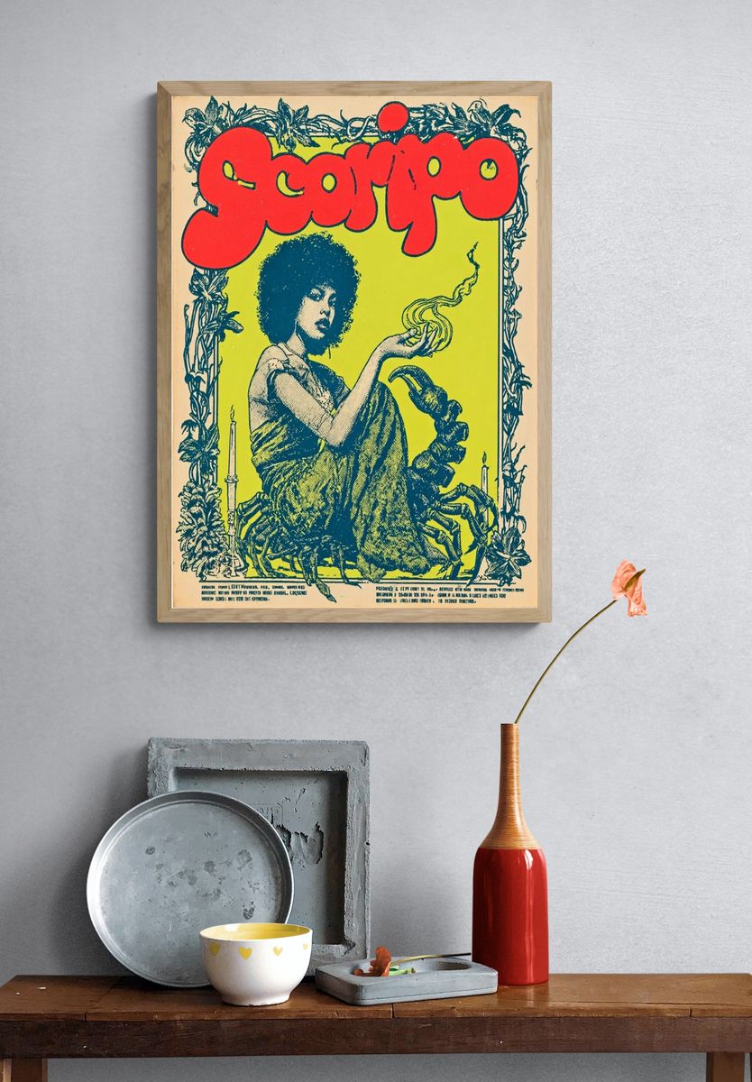 Sourpuss Psychedelic Vintage Poster. — room view 3