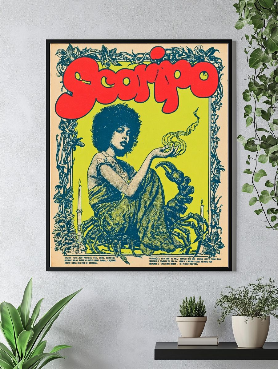 Sourpuss Psychedelic Vintage Poster. — room view 4