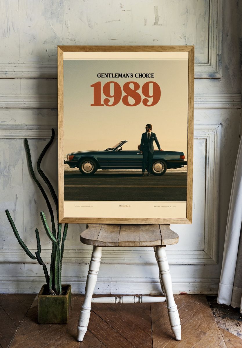 Gentleman's Choice 1989 Vintage Poster. room preview