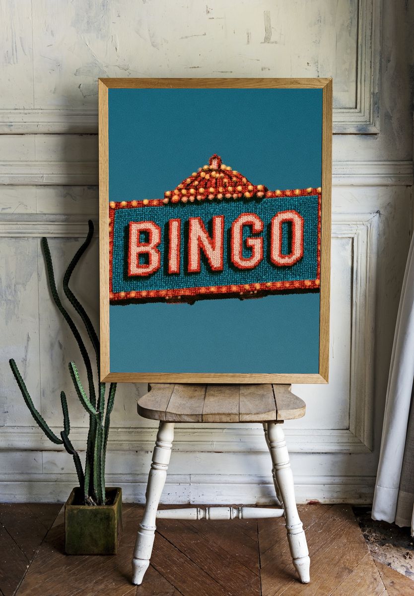 Bingo Neon Sign Poster. — room view 1