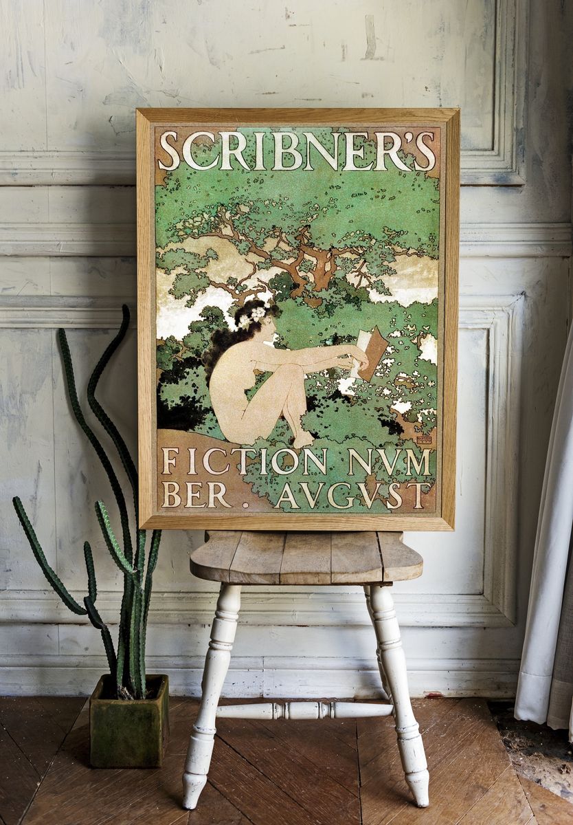 Naked lady vintage poster, Scribner's. room preview
