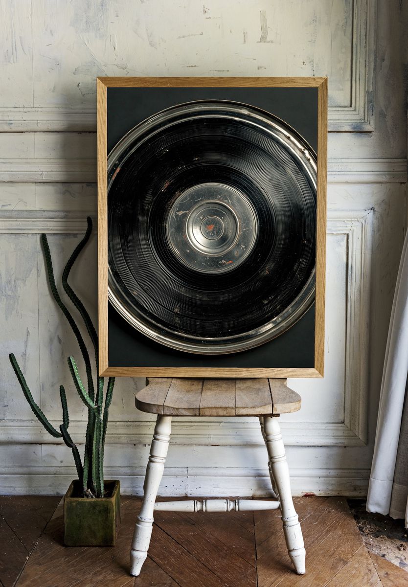 Vintage Vinyl Record Poster. — room view 1