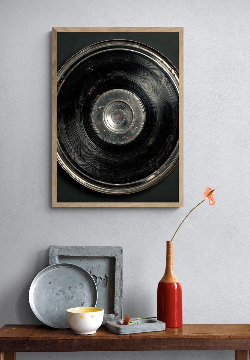 Vintage Vinyl Record Poster. — room view 3