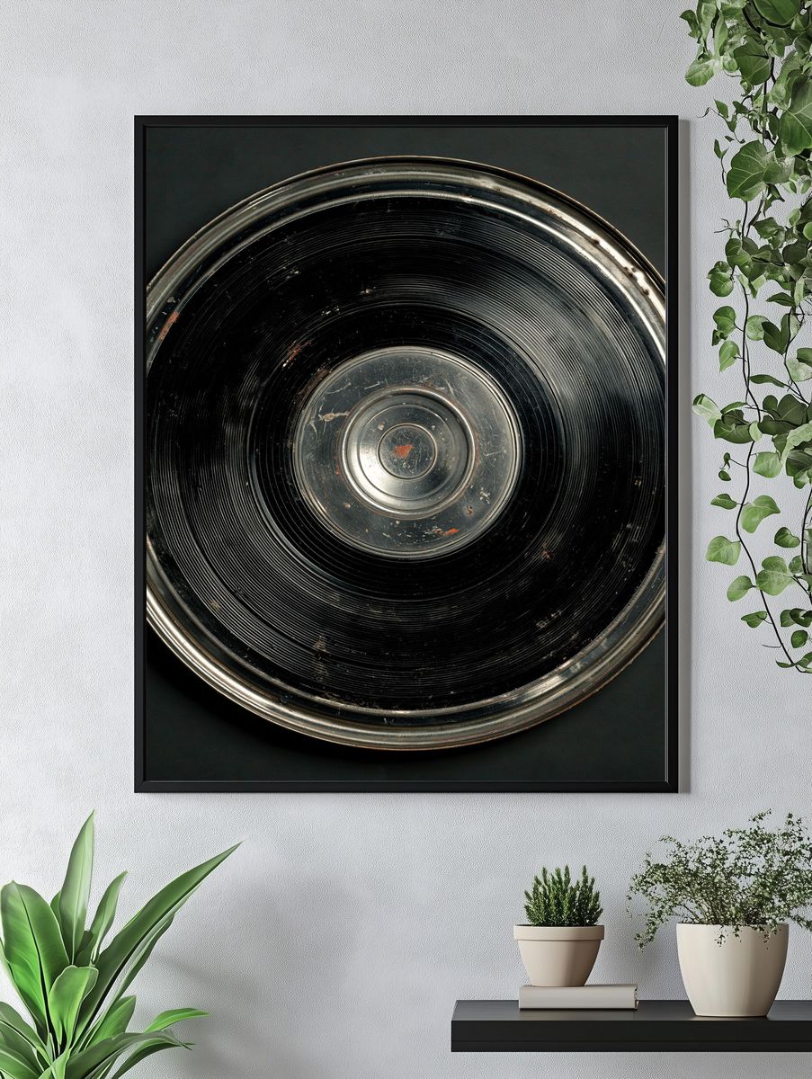 Vintage Vinyl Record Poster. — room view 4