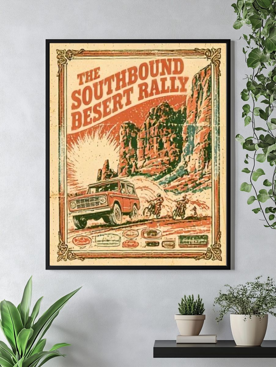 Southbound Desert Rally Vintage Poster. — room view 4