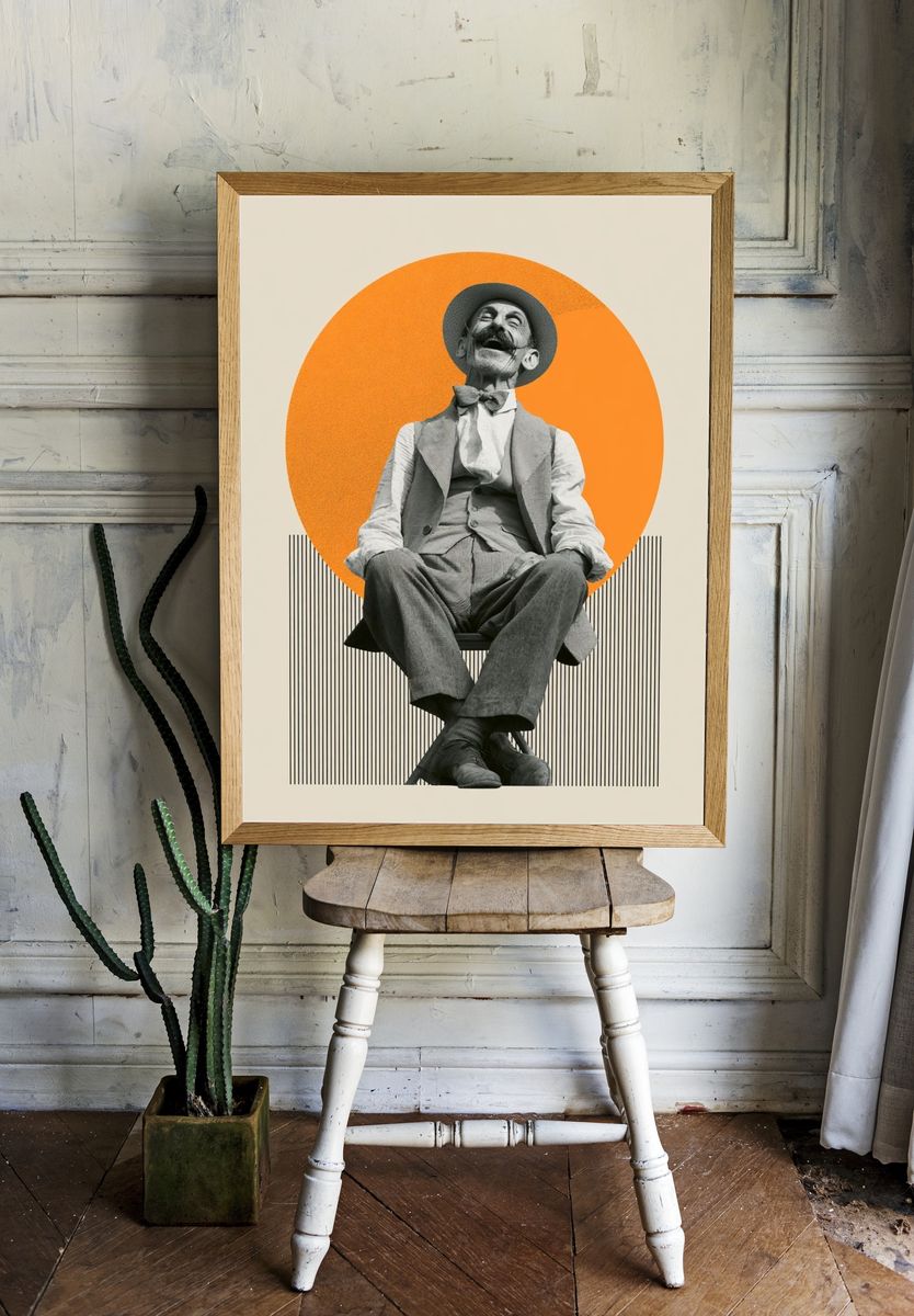 Vintage Clown Portrait Poster. room preview