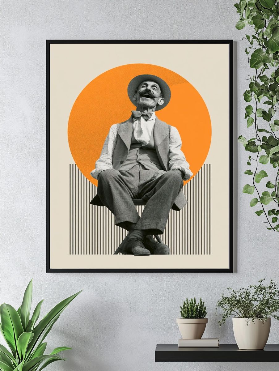 Vintage Clown Portrait Poster. — room view 4