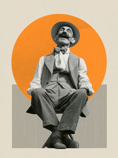 Vintage Clown Portrait Poster.
