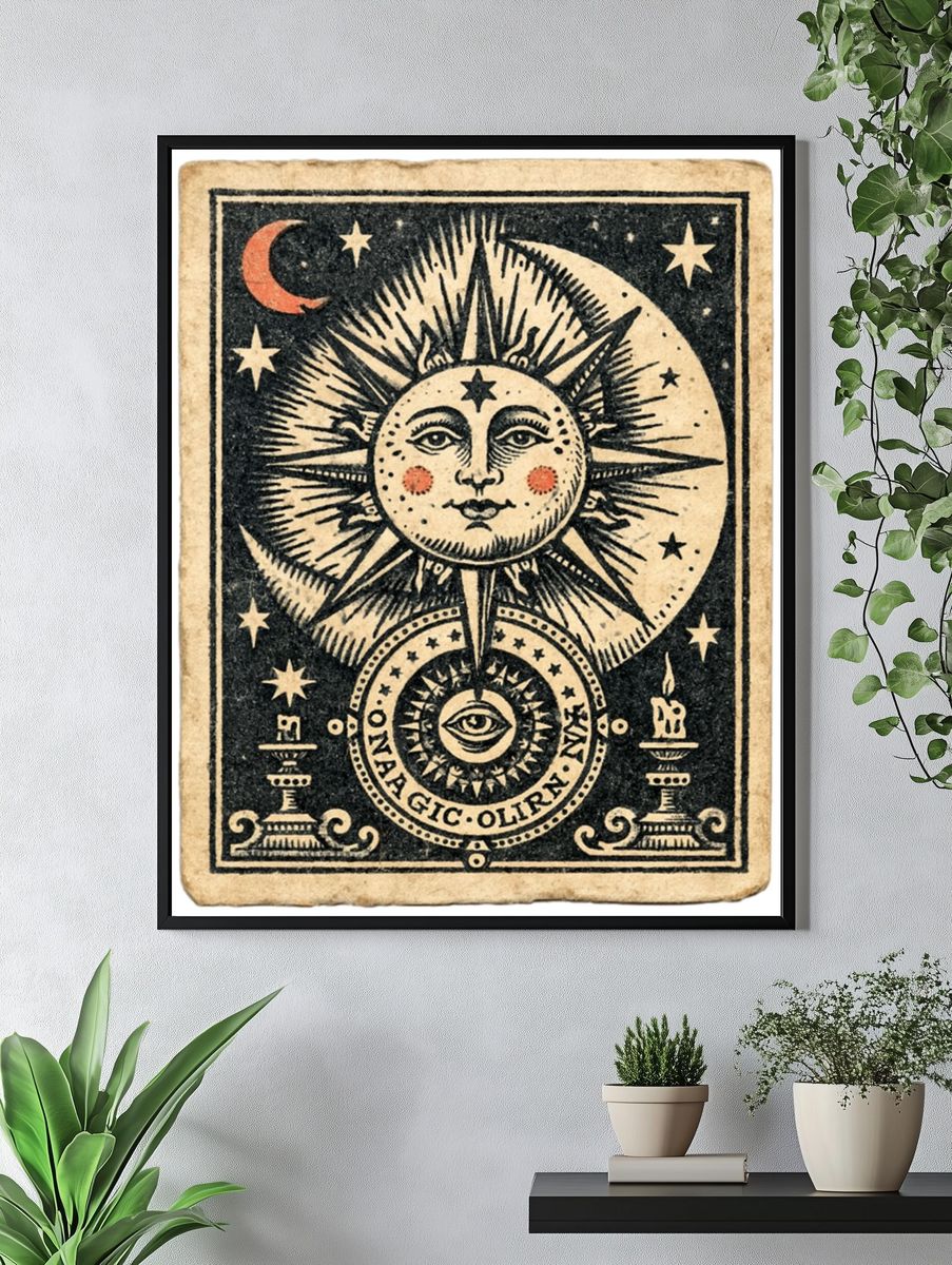 Mystic Sun and Moon Tarot Print. — room view 4